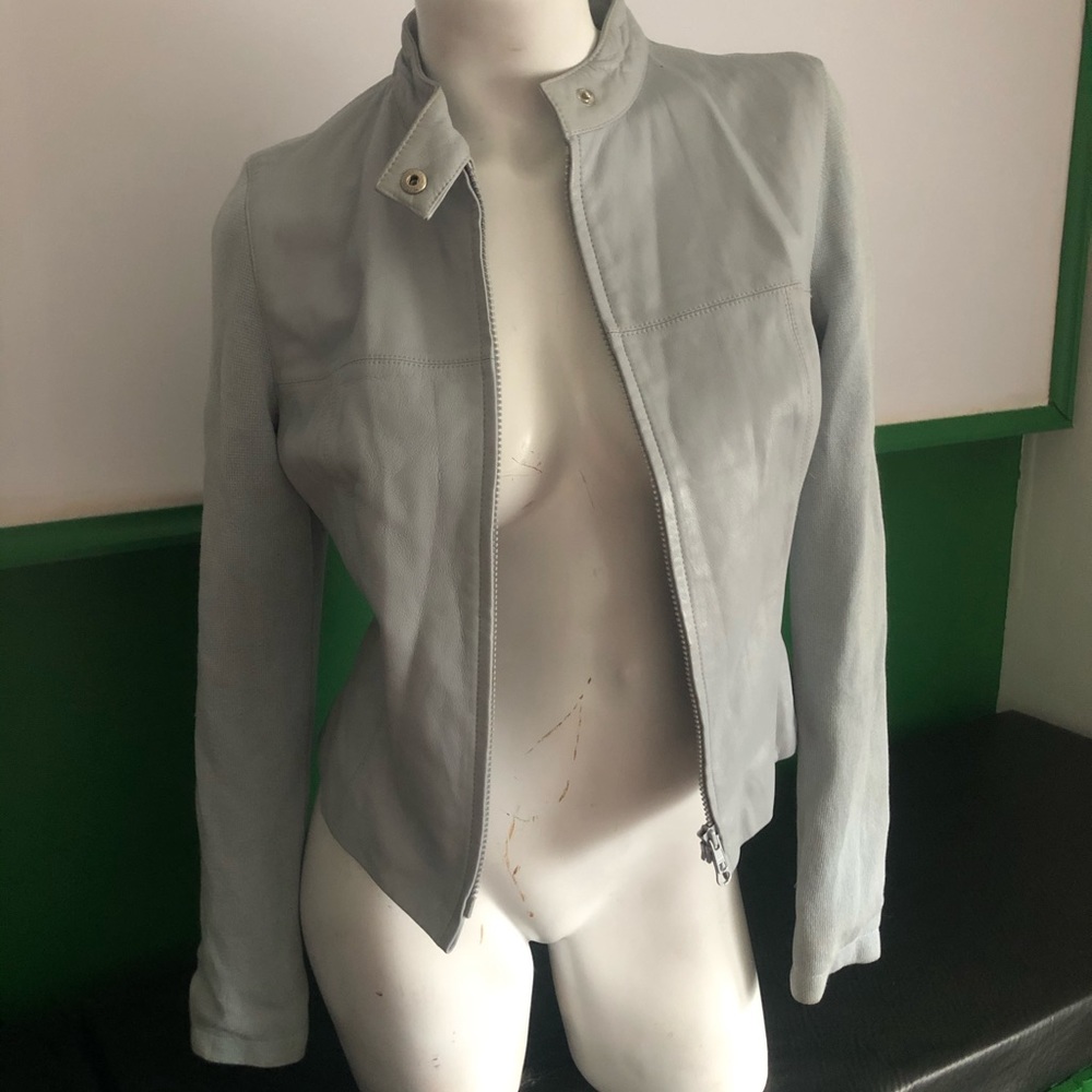 Jesiré Silver Leather Jacket